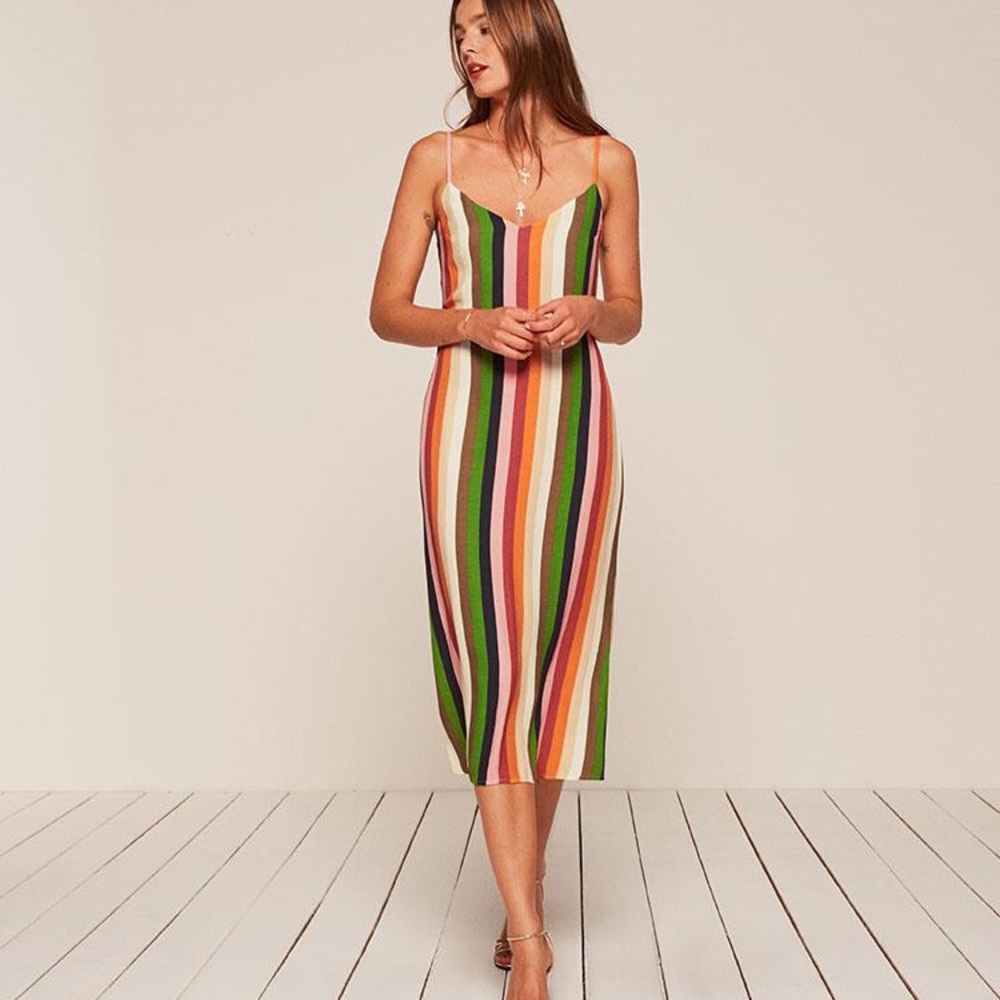 Reformation Rainbow Boston Dress
